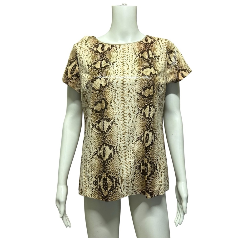Michael Michael Kors Faux Snake Skin Blouse Size 4